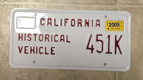 2005 california license plate - 2005,