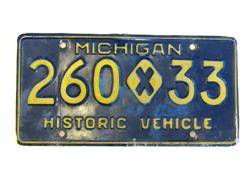 Michigan license plate car tag - license,