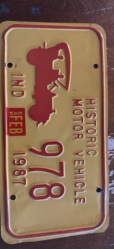 Vintage indiana license plate - vintage,